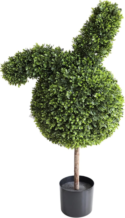 90cm Bunny Topiary Tree Artificial Boxwood Plant in Pot Indoor Outdoor Decor