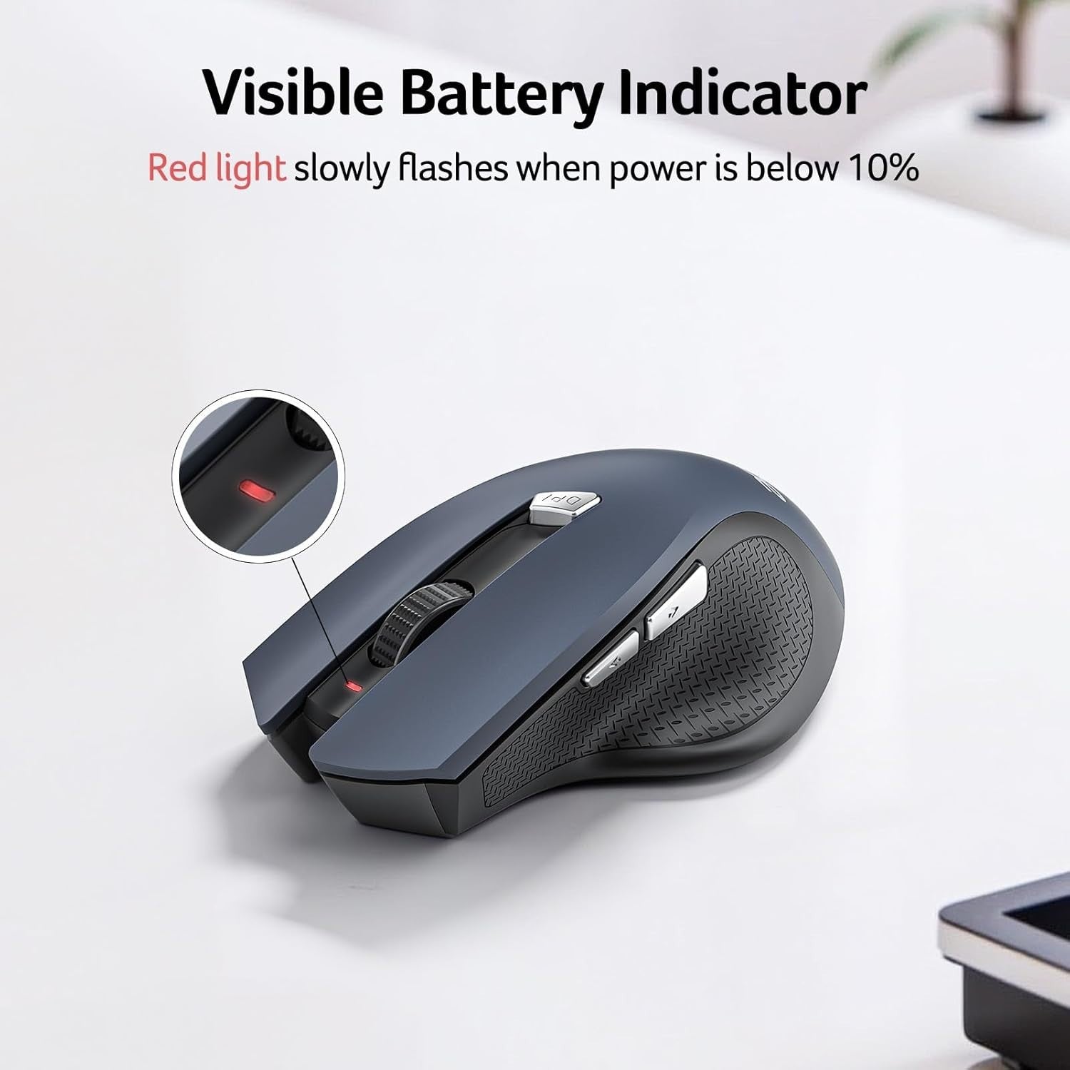 Ergonomic Wireless Mouse 2.4GHz Adjustable DPI Precision Control for Laptop PC