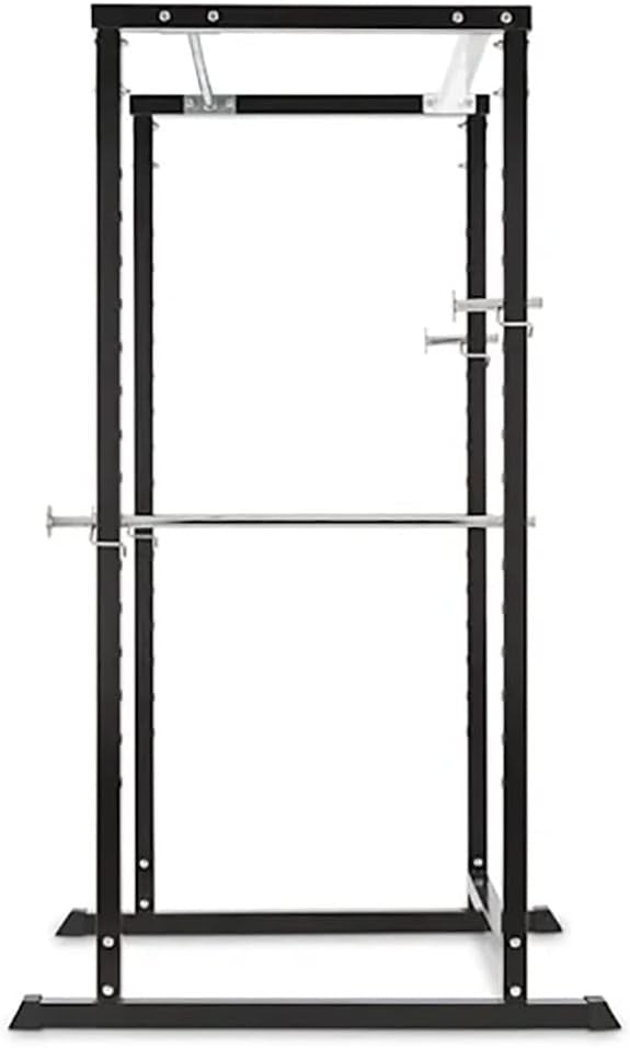 Heavy Duty Adjustable Power Rack Cage 18-Position Pull-Up Bar Home Gym
