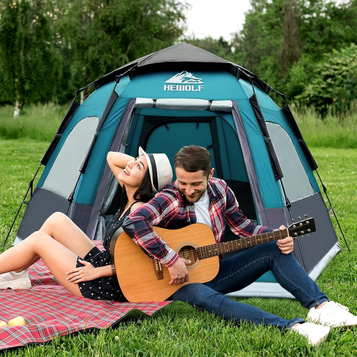4 Person Instant Pop Camping Tent Waterproof Family Dome