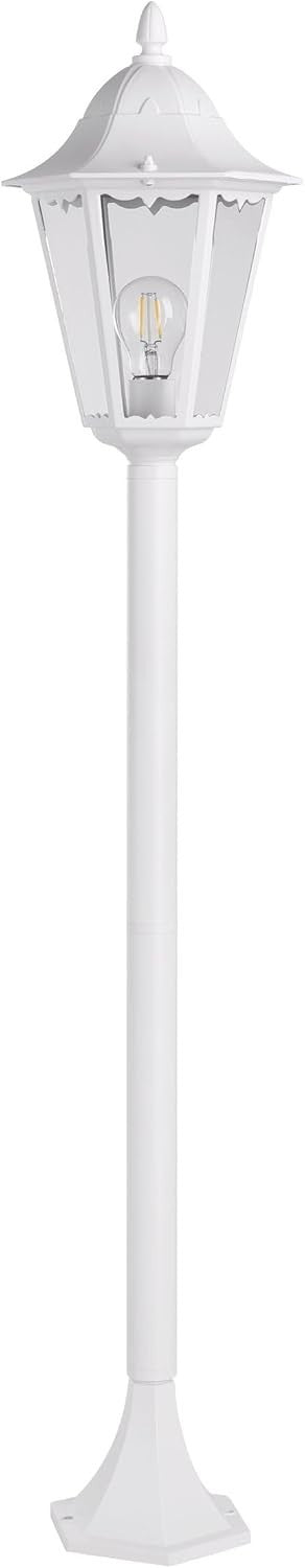120cm Victorian Outdoor Lamp Post White Cast Aluminium