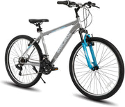 29" Mountain Bike 21-Speed V-Brake Steel Frame Hardtail MTB Adult Grey