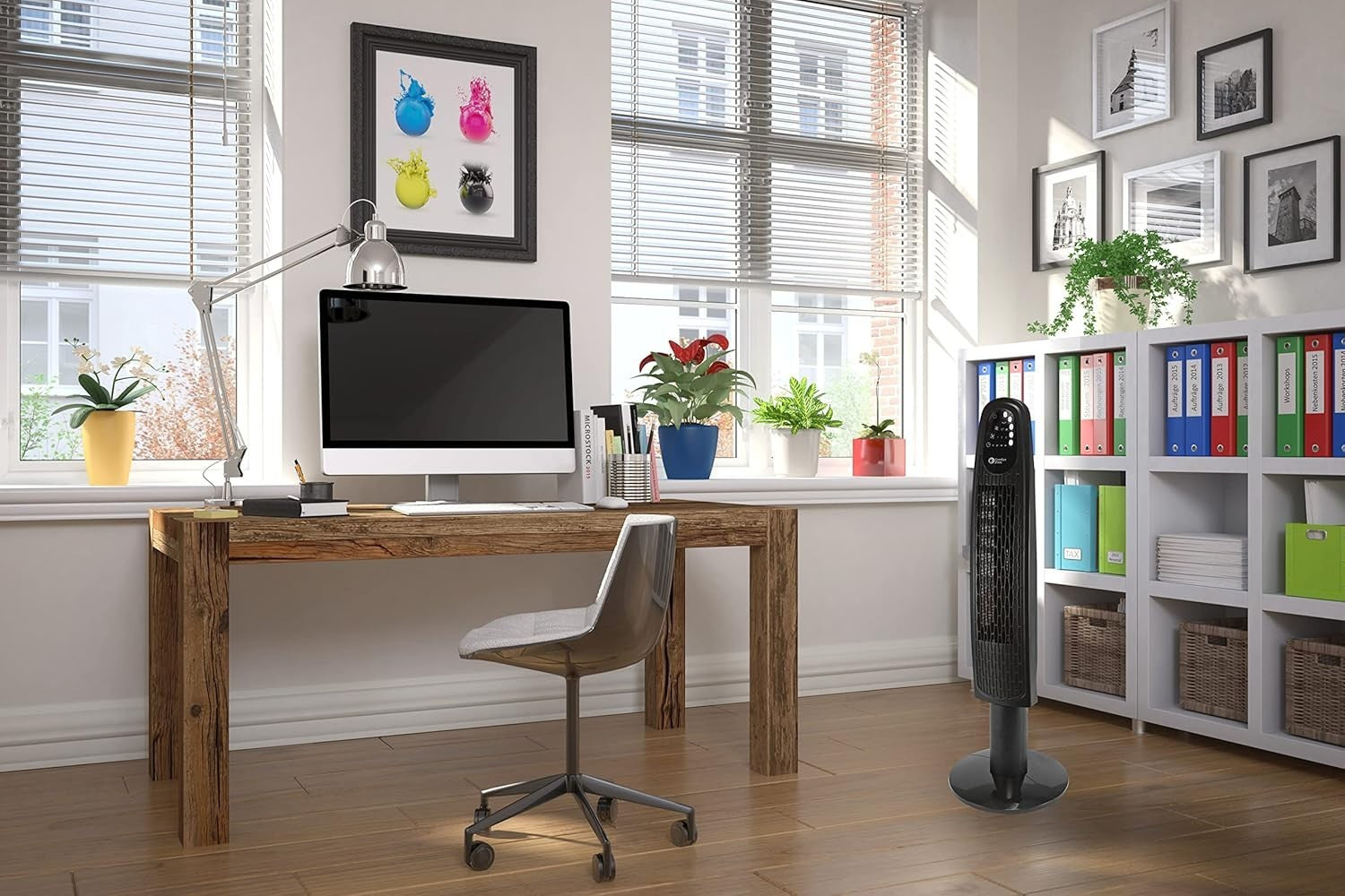 36 Inch Oscillating Tower Fan – Remote Control, 3 Speeds, LED Display, Quiet