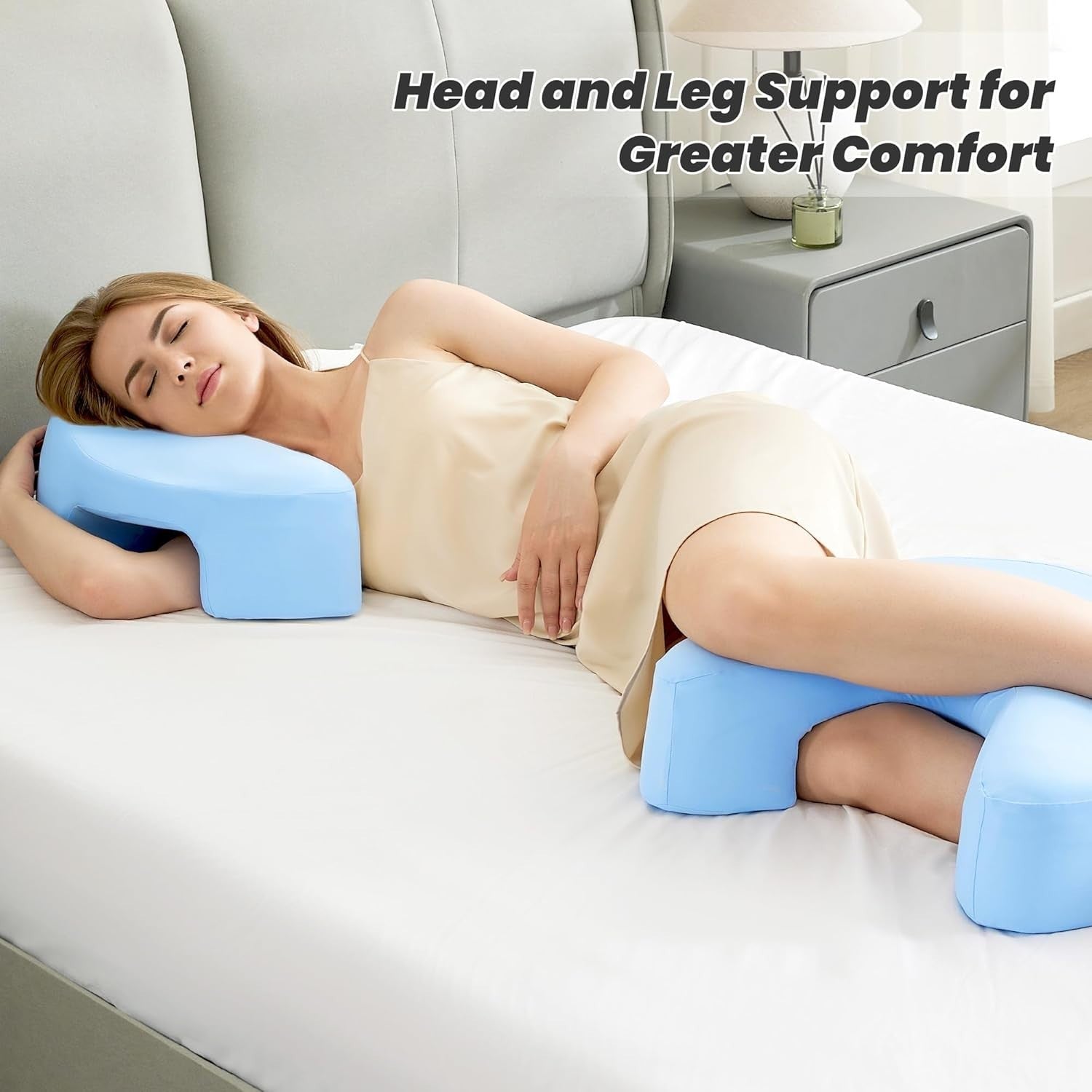 Side Sleeper Memory Foam Pillow with Arm Hole Neck Pain Relief