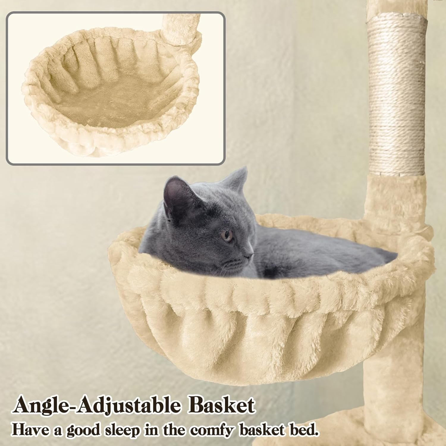 Large Cat Tree  177cm Multi Level Condo Hammock Sisal Scratching Posts
