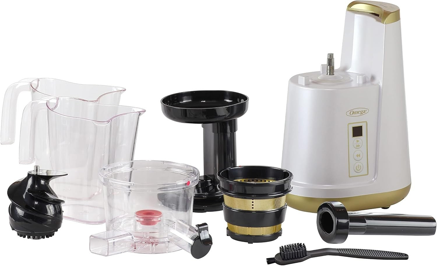 Cold Press Slow Masticating Juicer Vertical Extractor 45–65 RPM White