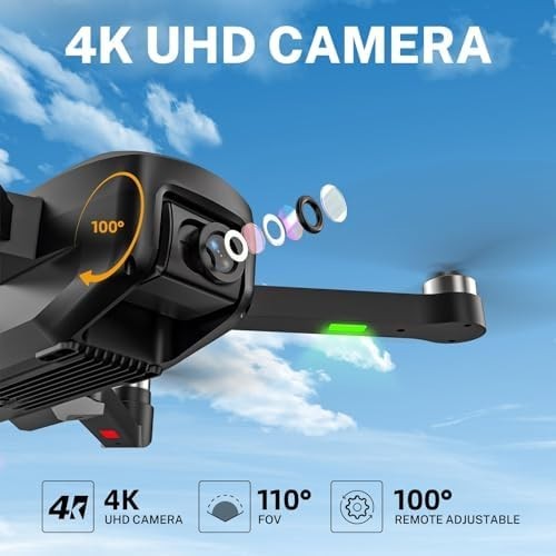 4K HD Drone w/ Brushless Motor Optical Flow Altitude Hold 30Min Flight