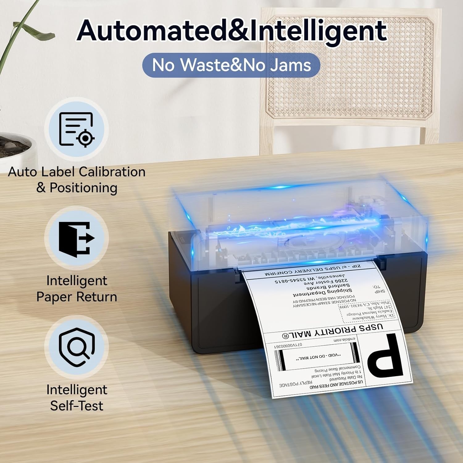Bluetooth Thermal Shipping Label Printer – 4x6 Wireless for Mobile