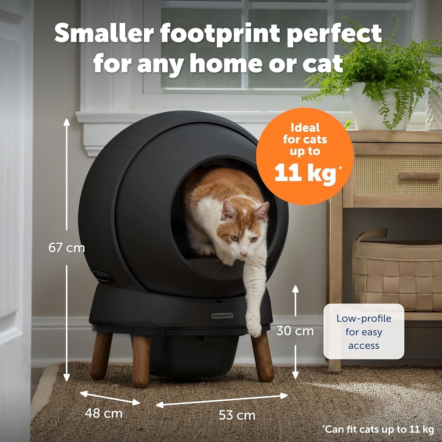 Self Cleaning Cat Litter Box Smart App Control Odour Control 2 Weeks