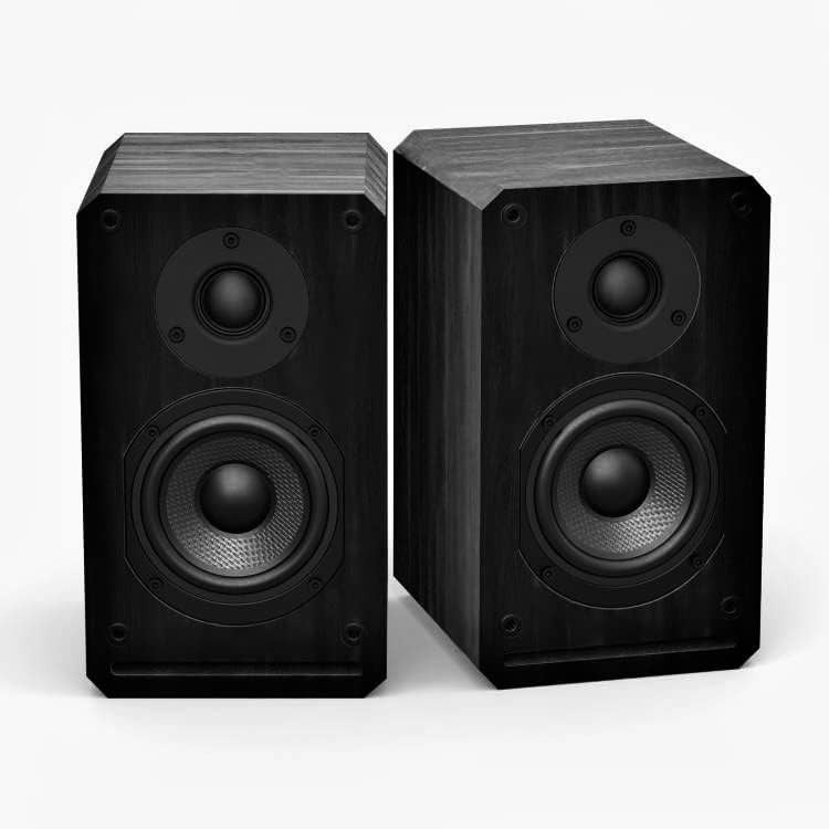 Bookshelf Speakers 150W RMS Carbon Fibre Woofer Silk Dome Tweeter Deep Bass
