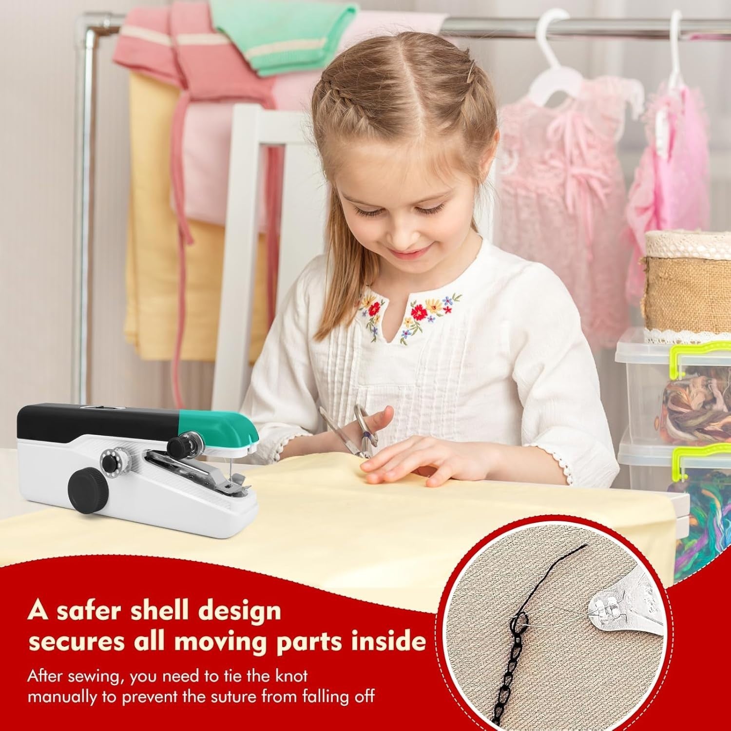 Handheld Sewing Machine Portable Electric Mini Stitch Repair Kit