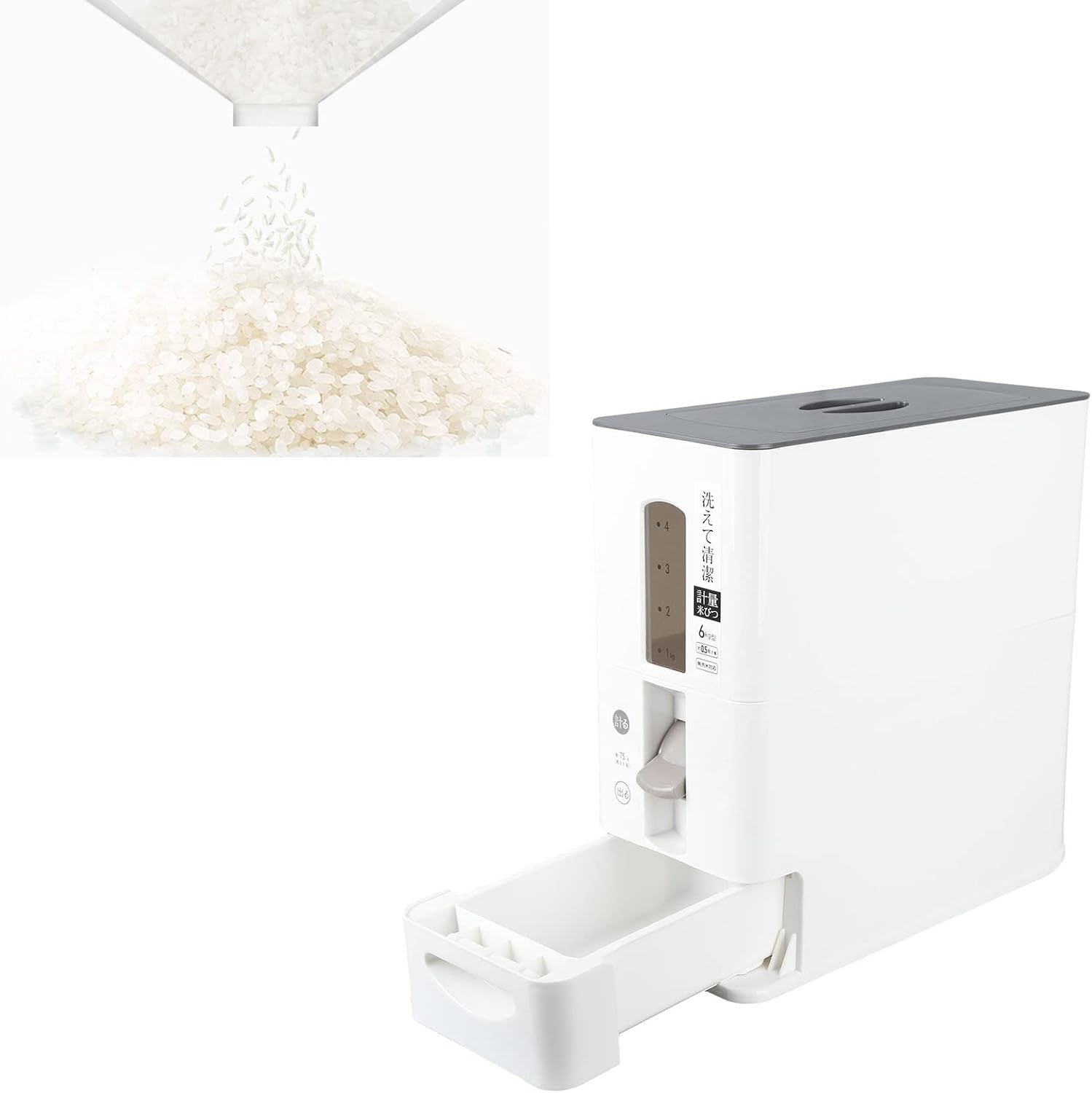 6KG Automatic Rice Dispenser Drawer Type Grain Storage Container