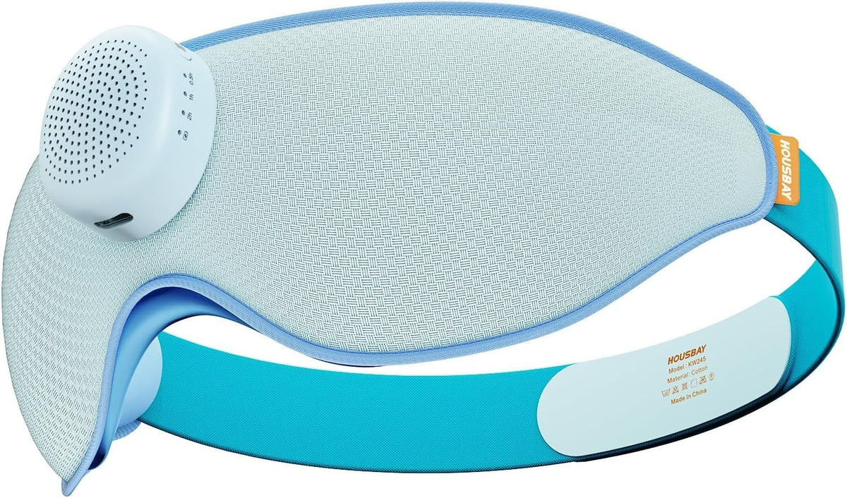 Sleep Mask with Sound Machine Blackout Eye Mask Noise Blocking 3D Design