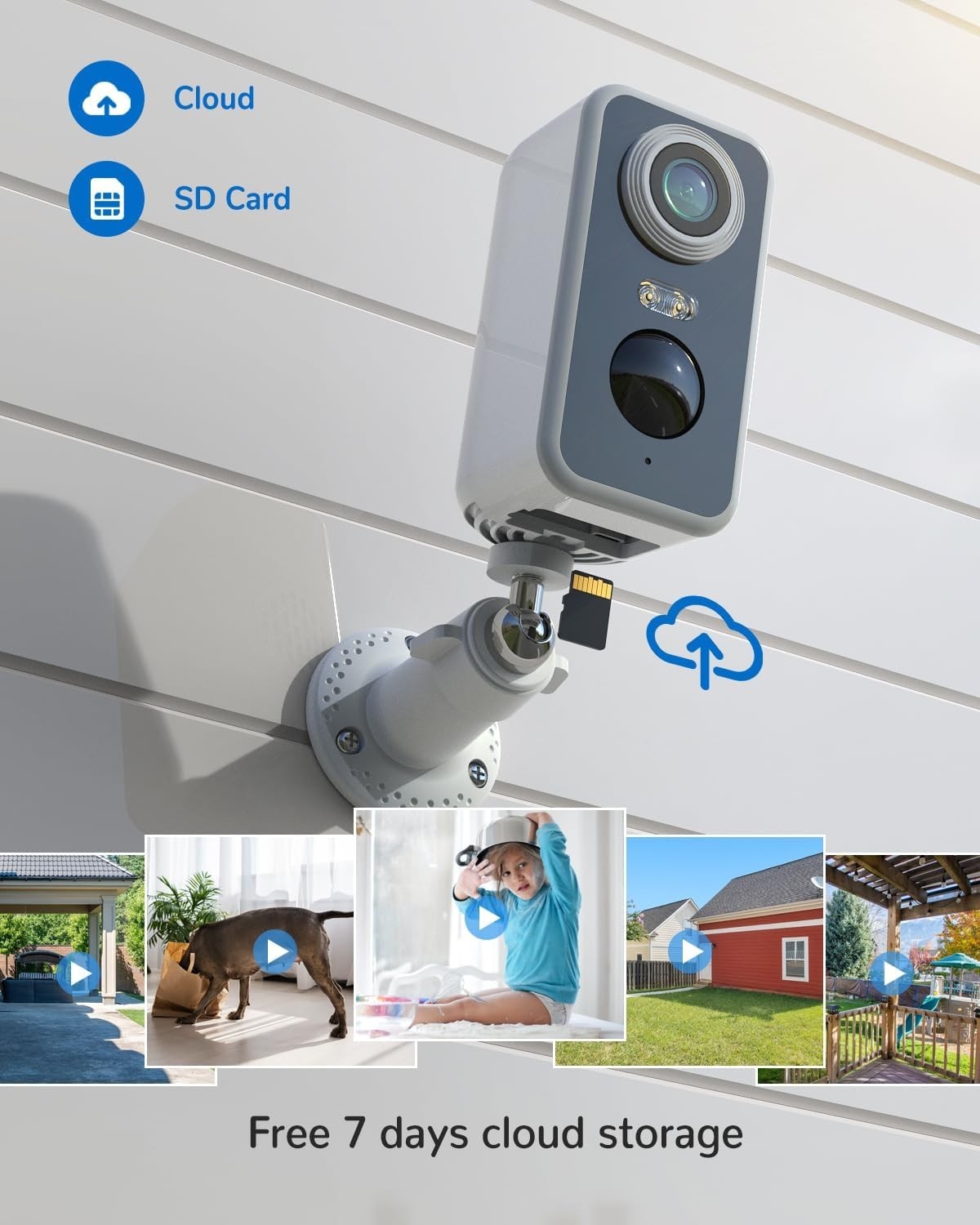 2K Wireless Security Camera Outdoor Battery WiFi Color Night Vision