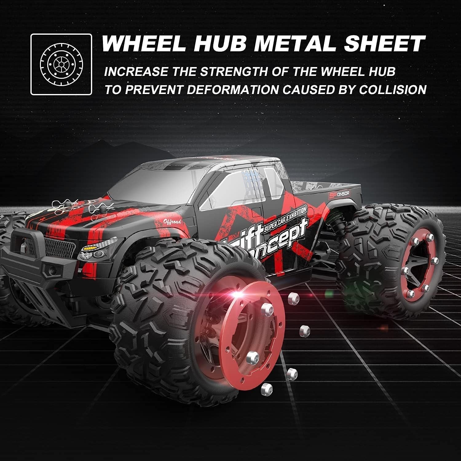 300E Brushless RC Car 37MPH 1:18 4WD Monster Truck – High-Speed Off-Road