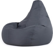 Water Resistant Recliner Bean Bag Chair Grey Indoor Outdoor Gaming