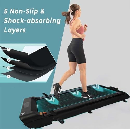 Under Desk Foldable Walking Treadmill LED Display Remote 1-10Km/H