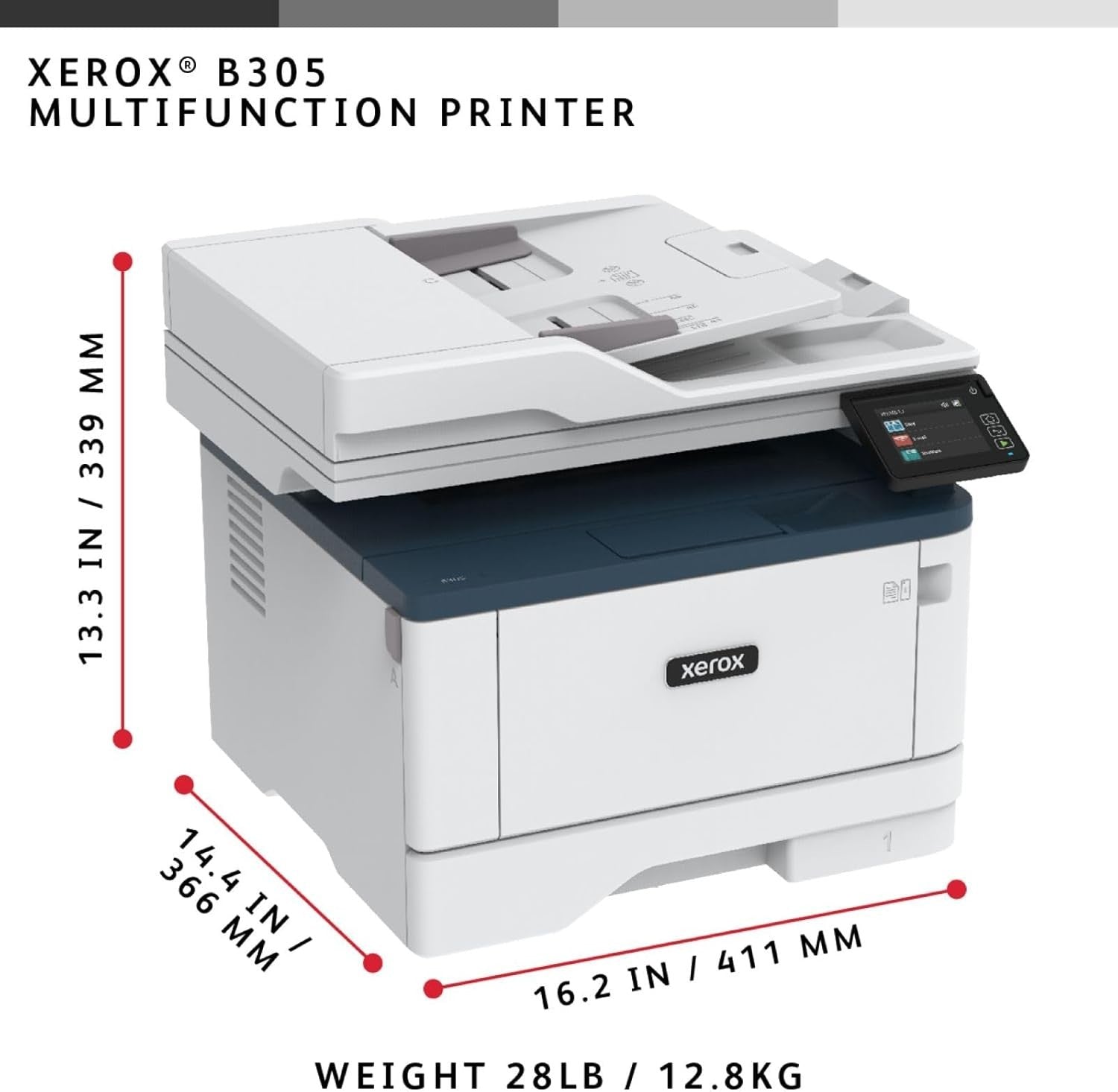 Wireless Mono Laser Printer A4 38ppm Duplex Multifunction Home Office