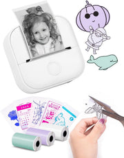Mini Bluetooth Thermal Sticker Printer Inkless Photo Label Maker