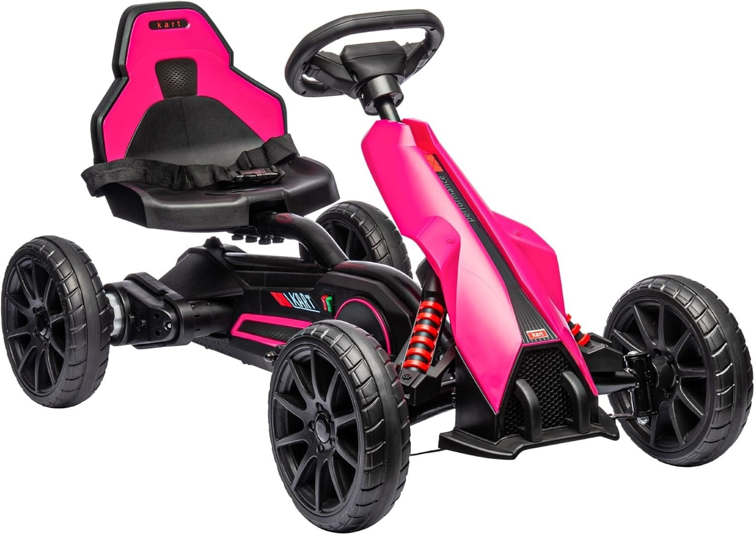 Kids Electric Go Kart 12V Drift Kart Ride On Car Pink Seat Belt 30kg