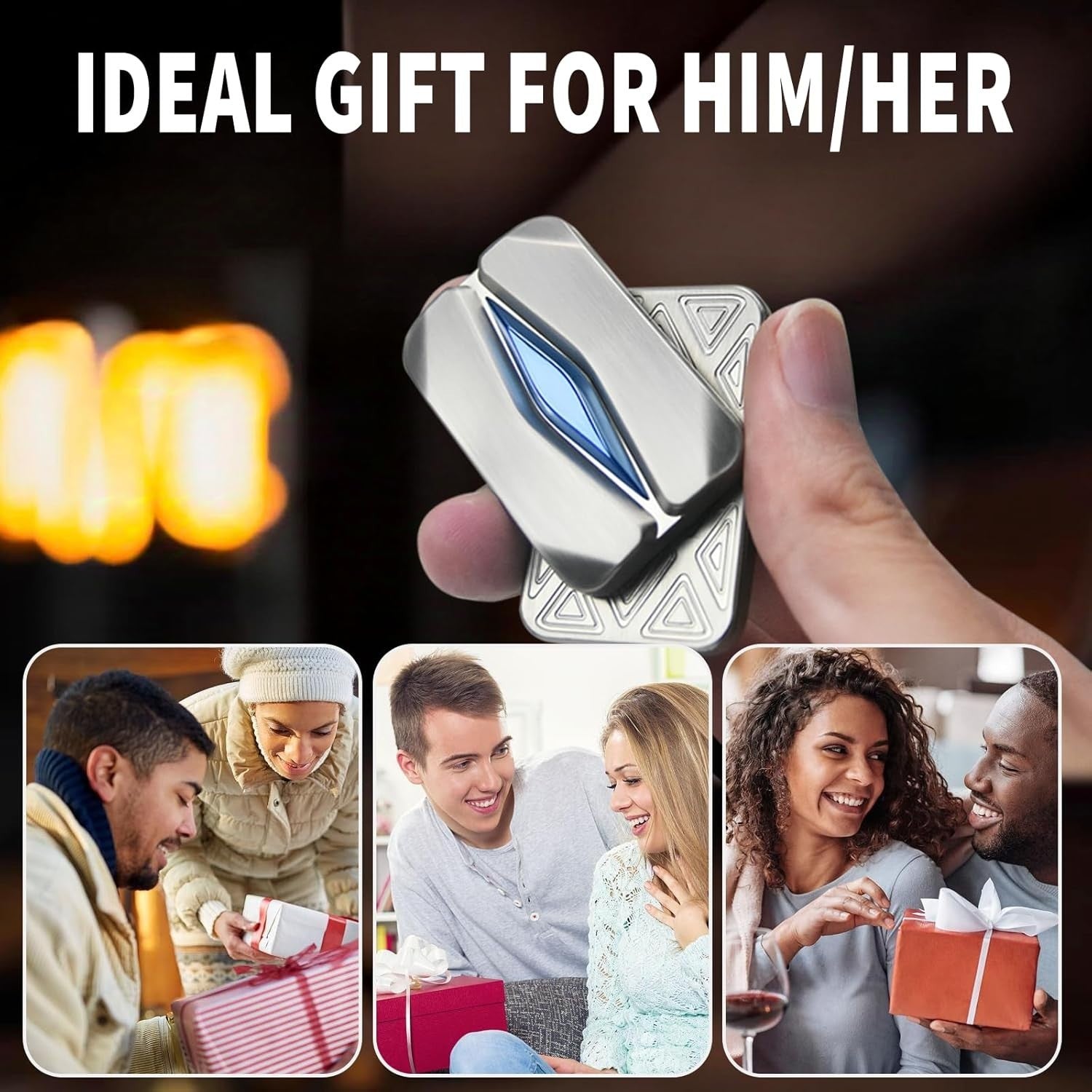 Metal Trackless Fidget Slider Magnetic Click EDC Stress Relief ADHD
