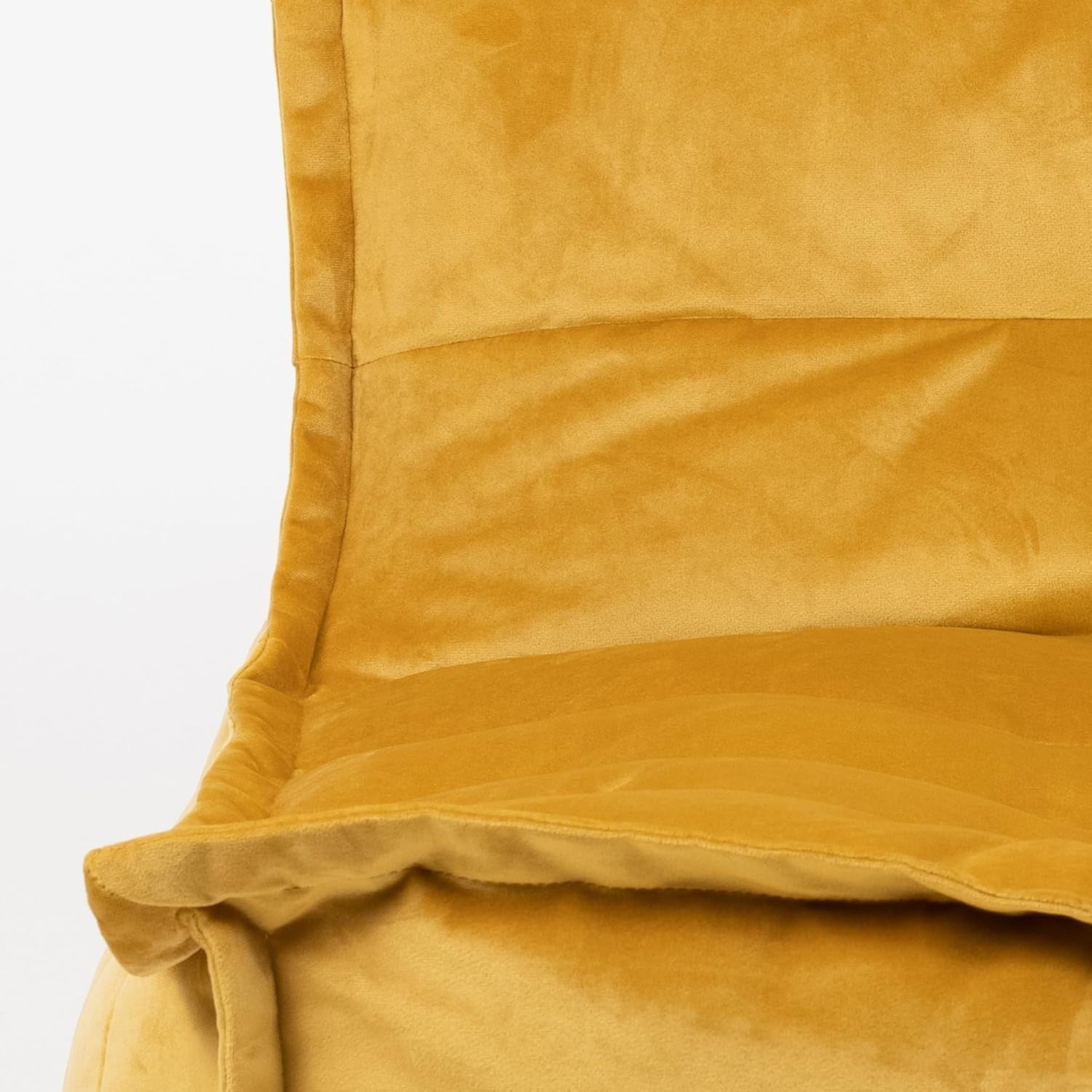 Yellow Large Velvet Bean Bag Chair Adult Lounge Seat Gaming Sofa