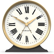 Silent Analogue Alarm Clock No Tick Round Arabic Dial Bedside Decor