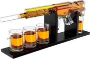 AR15 Style Whiskey Decanter Set with Bullet Glasses Gift for Men 800ml