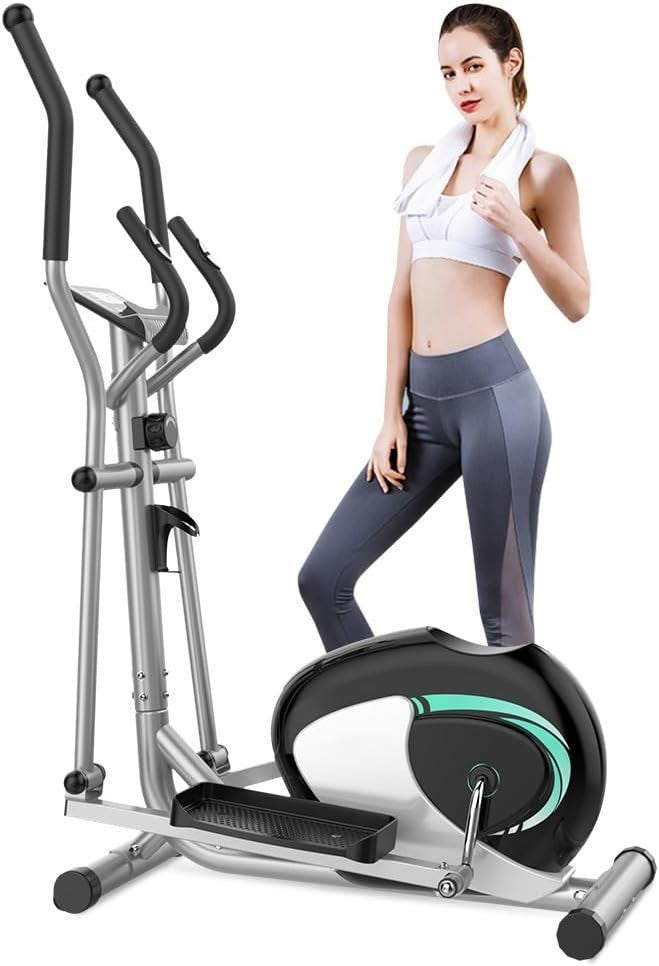Quiet Elliptical Cross Trainer 8 - Level Magnetic Resistance Home Gym