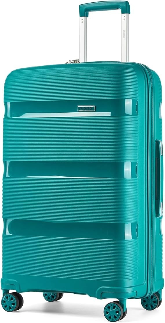 Medium Hard Shell Suitcase Polypropylene TSA Lock 4 Spinner Wheels 56L