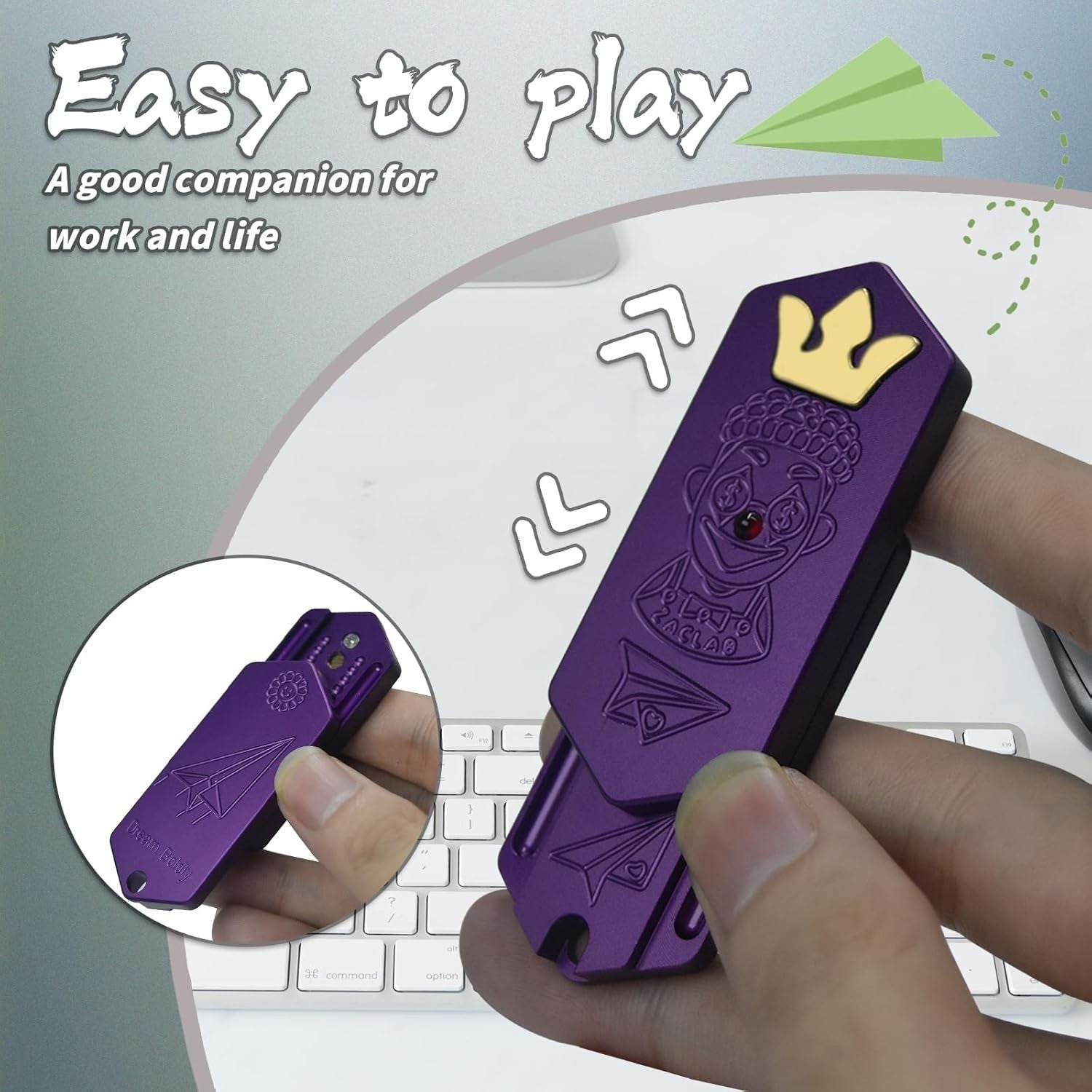 Mechanical Plane Fidget Slider Ratchet Click Stress Relief EDC Toy