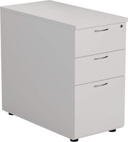 White 3 Drawer Lockable Pedestal Cabinet 40.4x80x73cm