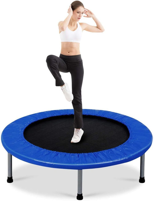 38in Foldable Fitness Bouncer Mini Trampoline Indoor Outdoor 150KG