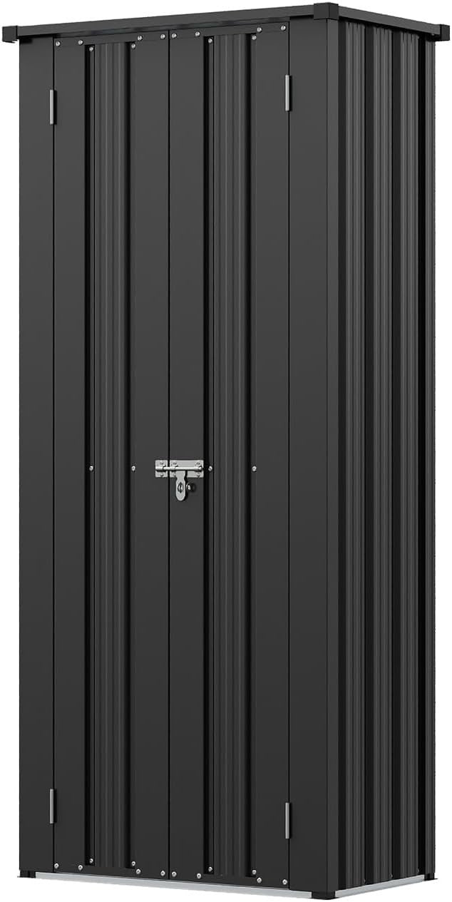 Metal Garden Storage Cabinet Outdoor Shed with Adjustable Shelves Lockable