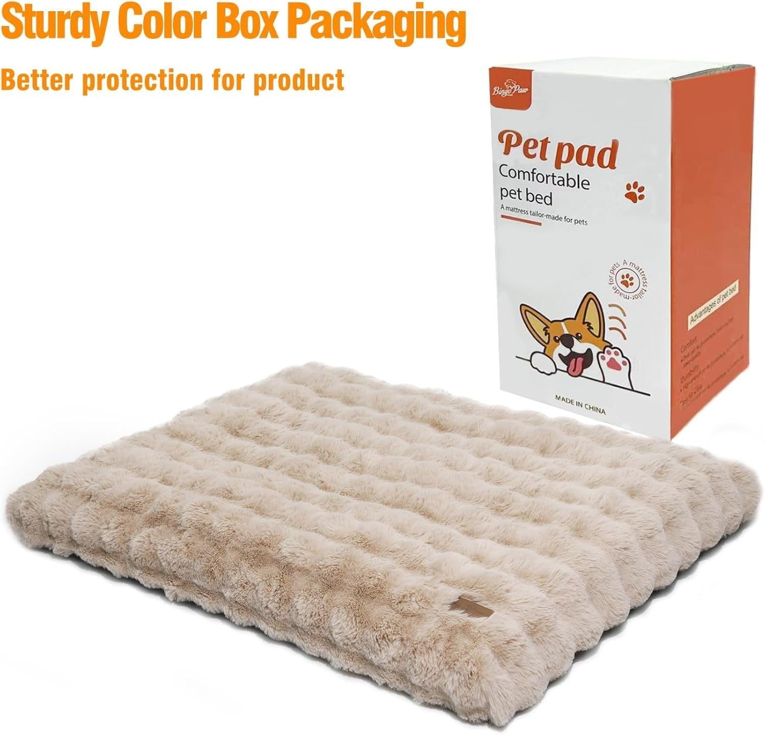 XL Calming Dog Crate Mattress 105x70x12cm Washable Anti Slip