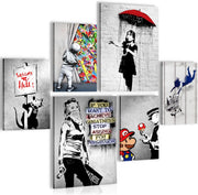Street Art Canvas Print Set Urban Graffiti Wall Pictures Living Room Decor
