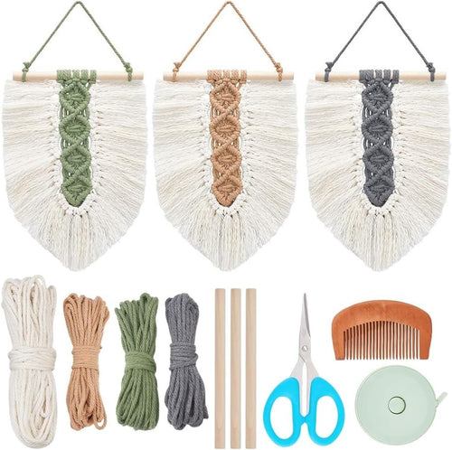 Luxury Boho Floral Wall Tapestry Set Vertical Fabric Hanging Decor