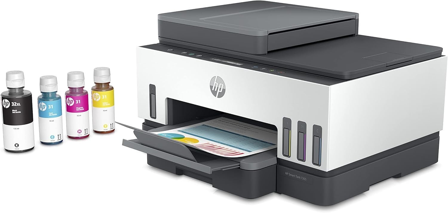 All-In-One Grey Wireless Printer Duplex Feeder Scan Copy Fax Home Office