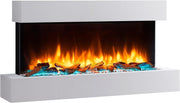 43" Wall Mounted Electric Fireplace Remote 2kW LED Flame with Mantel