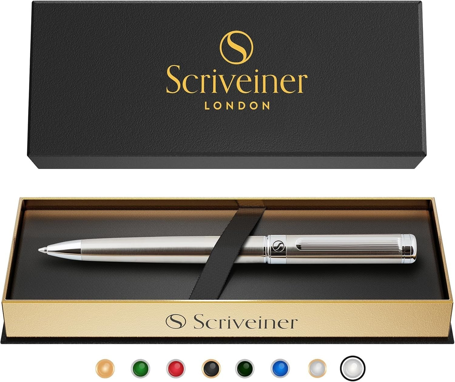 Luxury Stainless Steel Roller Ball Pen ✨ Smooth Refillable Executive Tool