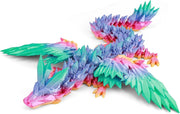 Large 3D Printed Crystal Winged Dragon Articulated Fidget Desk Decor