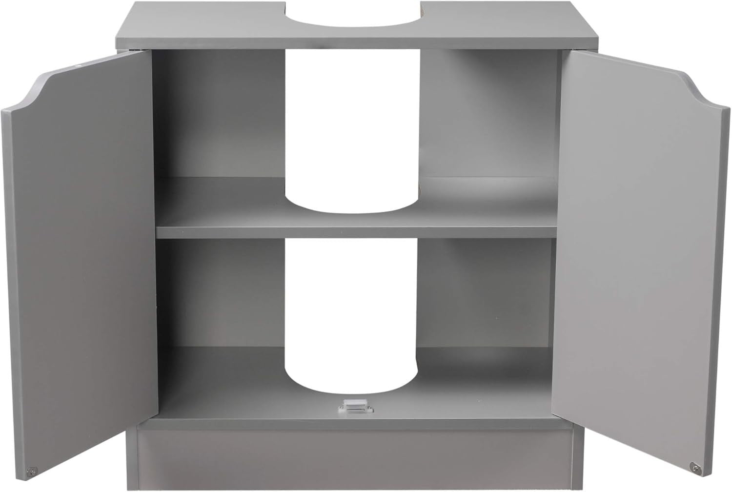 Modern Grey Bathroom Sink Cabinet – Under Basin Cupboard Storage Unit
