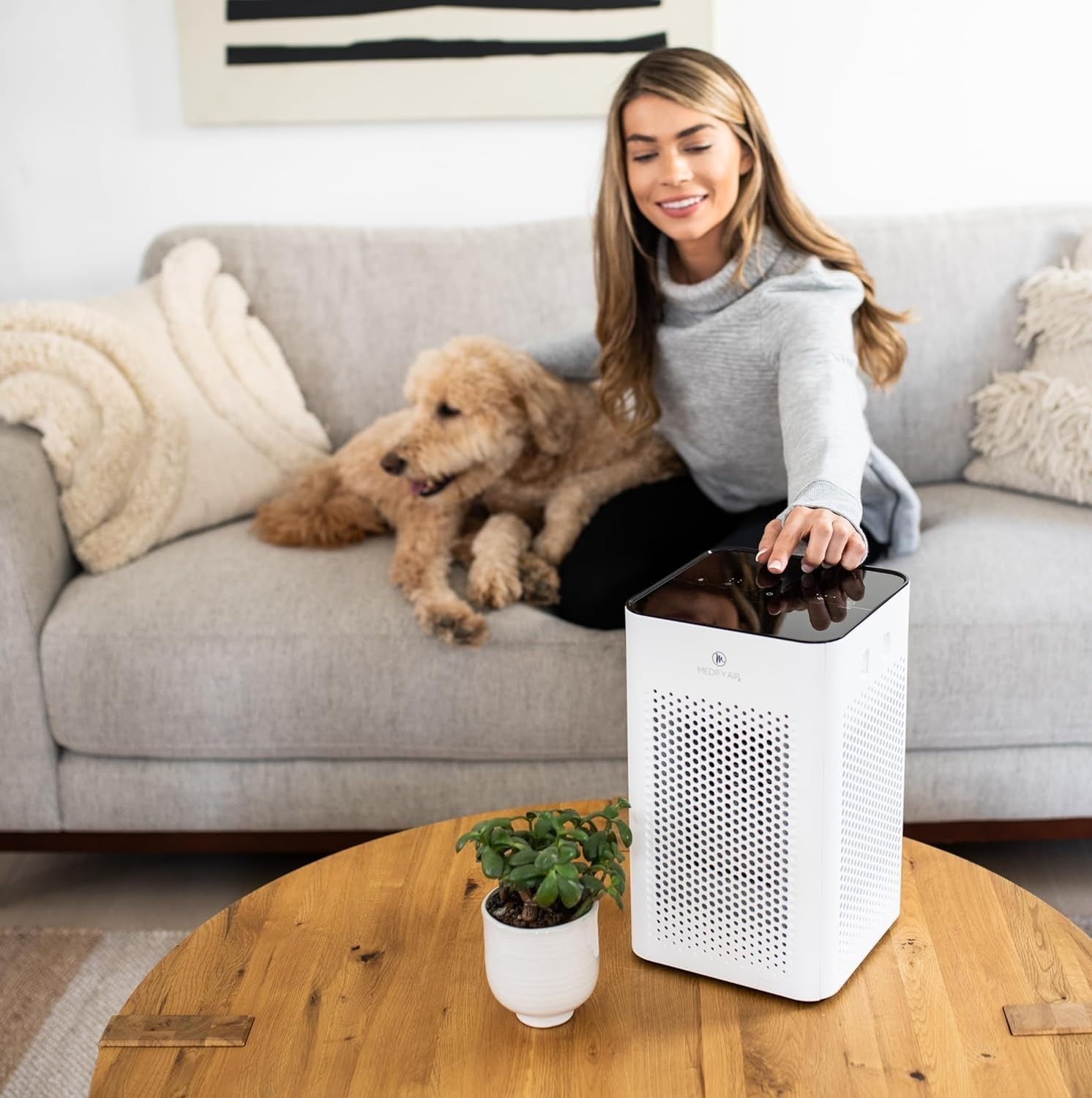 H13 HEPA Air Purifier 500 Sq Ft Dual Intake 99.9% Removal Quiet Home Office