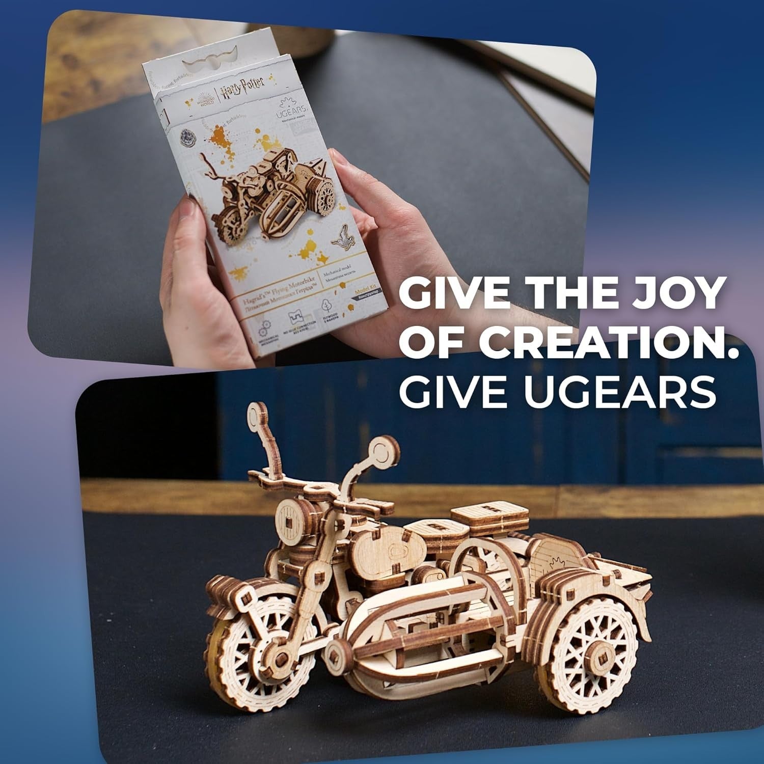 3D Wooden Flying Motorbike Puzzle - Interactive Build, Magical Collectible