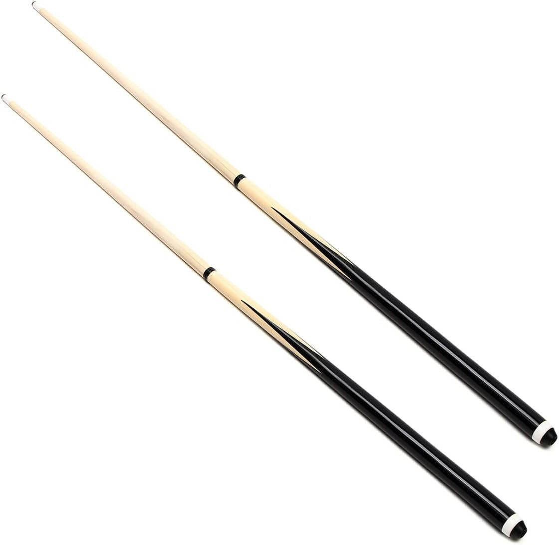 4x 58in Pool Cue Sticks 13mm Tip Hardwood 2 Piece House Bar Set