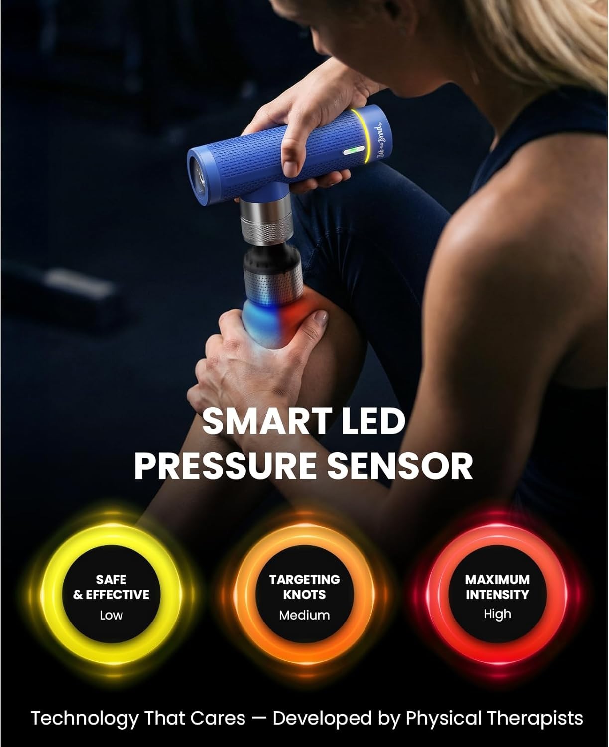 Mini Deep Tissue Massage Gun Heat & Cold Therapy Quiet 11mm 3200RPM Case