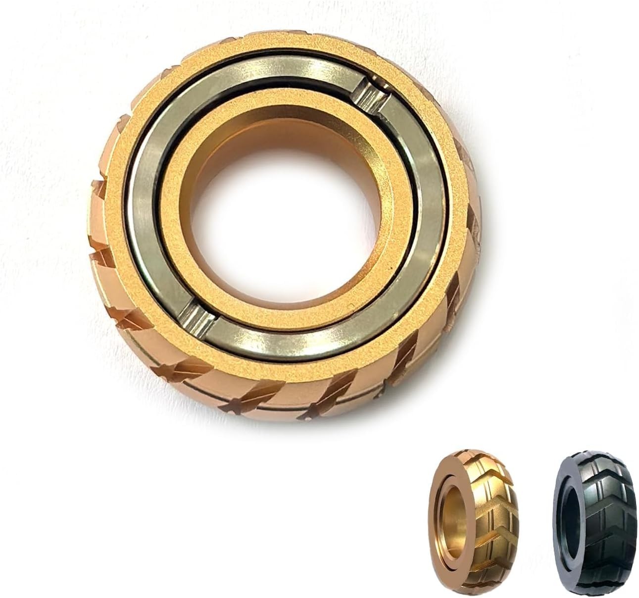Magnetic Fidget Ring Metal Slider Stress Relief Focus Toy Pocket EDC