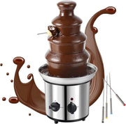 4 Tier Chocolate Fountain Machine 1800g Electric Fondue Party Set