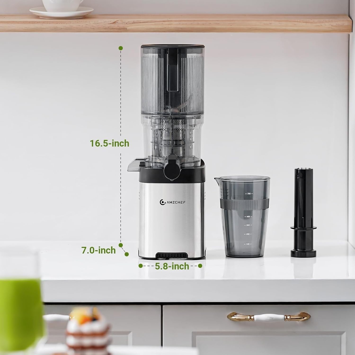 Cold Press Juicer 142mm XL Wide Chute Whole Fruit 1.8L Quiet Easy Clean