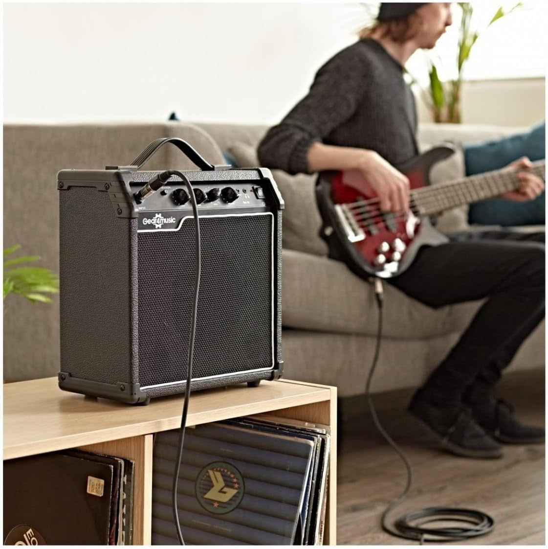 15W Electric Bass Guitar Practice Amp Combo Compact 3-Band EQ